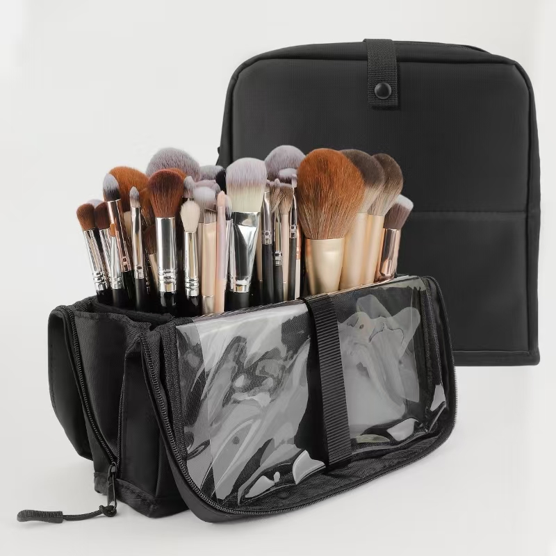 Beauty And Makeup Quotes - Grand sac de maquillage pliable noir,