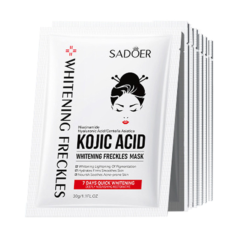 Sheet Face Mask Pack - 10 pièces SADOER acide kojique masques