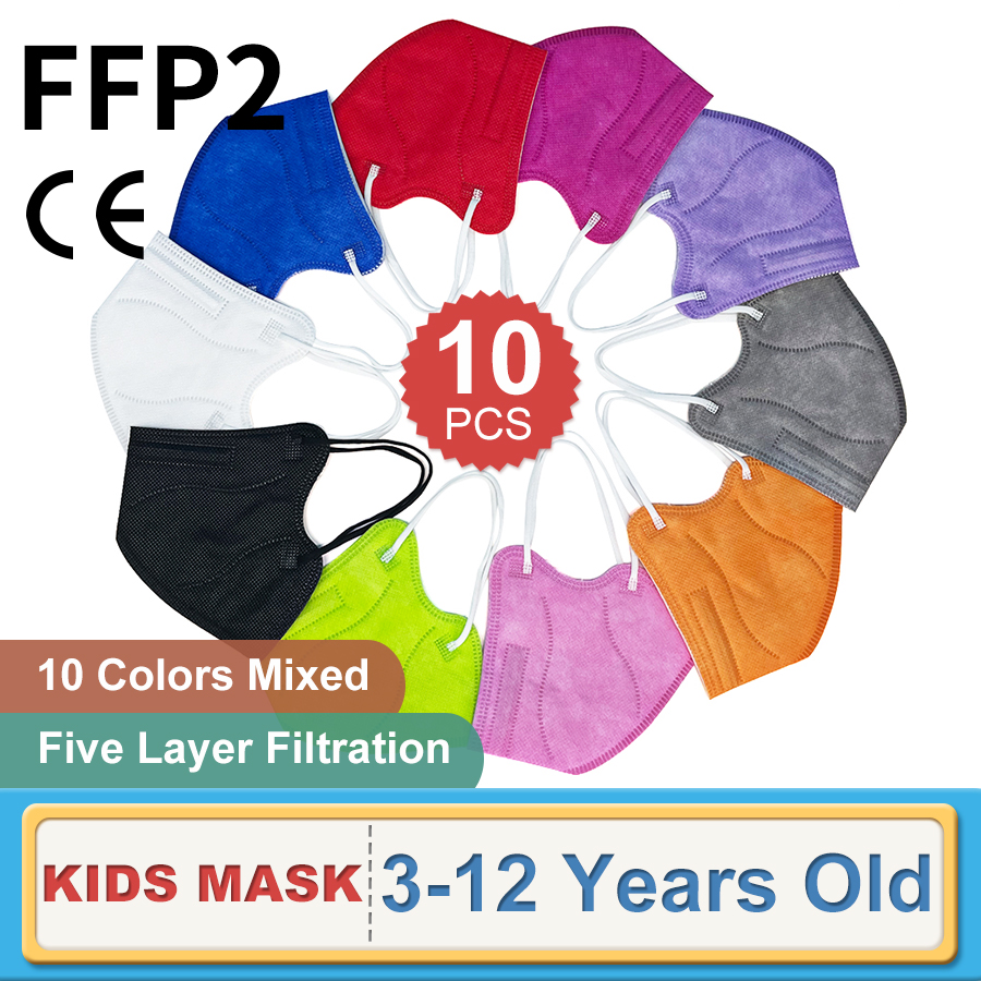 Sheet Face Mask Pack - 10 pièces enfants FFP2 masque facial