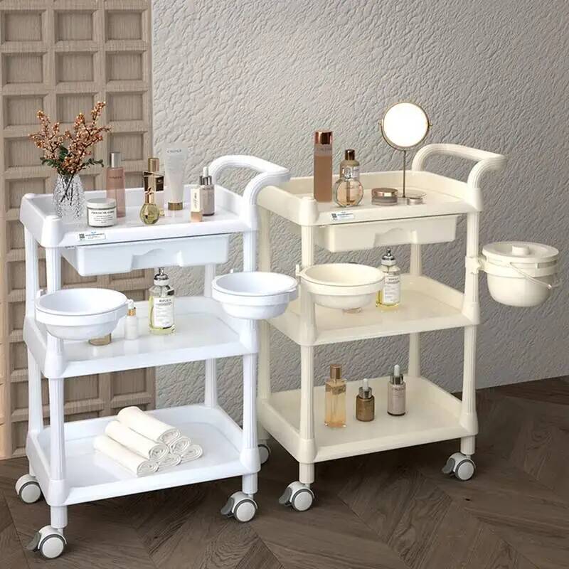 Beauty Makeup Trolley - Chariot de rangement roulant pour salon