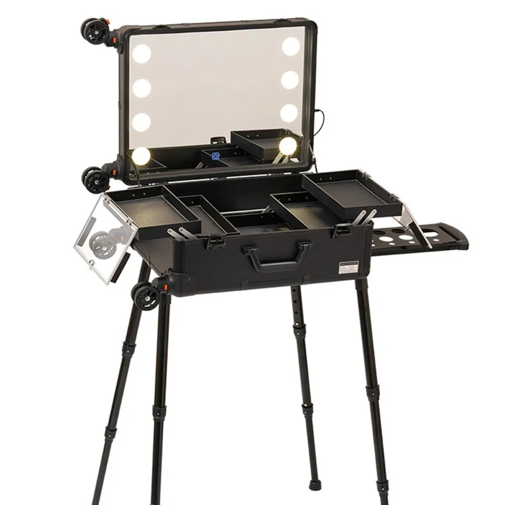 Beauty Makeup Trolley - Valise de maquillage professionnelle à roulettes