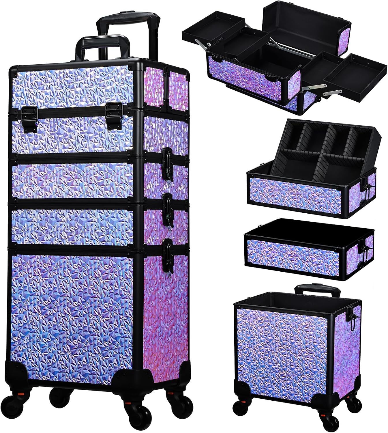 Beauty Makeup Trolley - Valise de maquillage à roulettes, grand