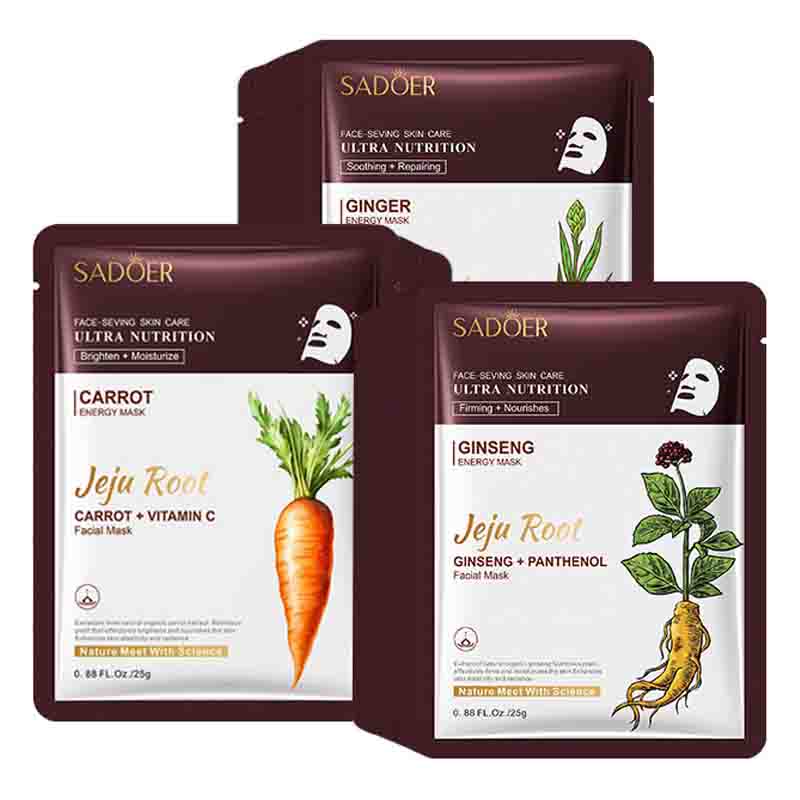 5 pièces SADOER plante racines - Sheet Face Mask Pack avis et prix