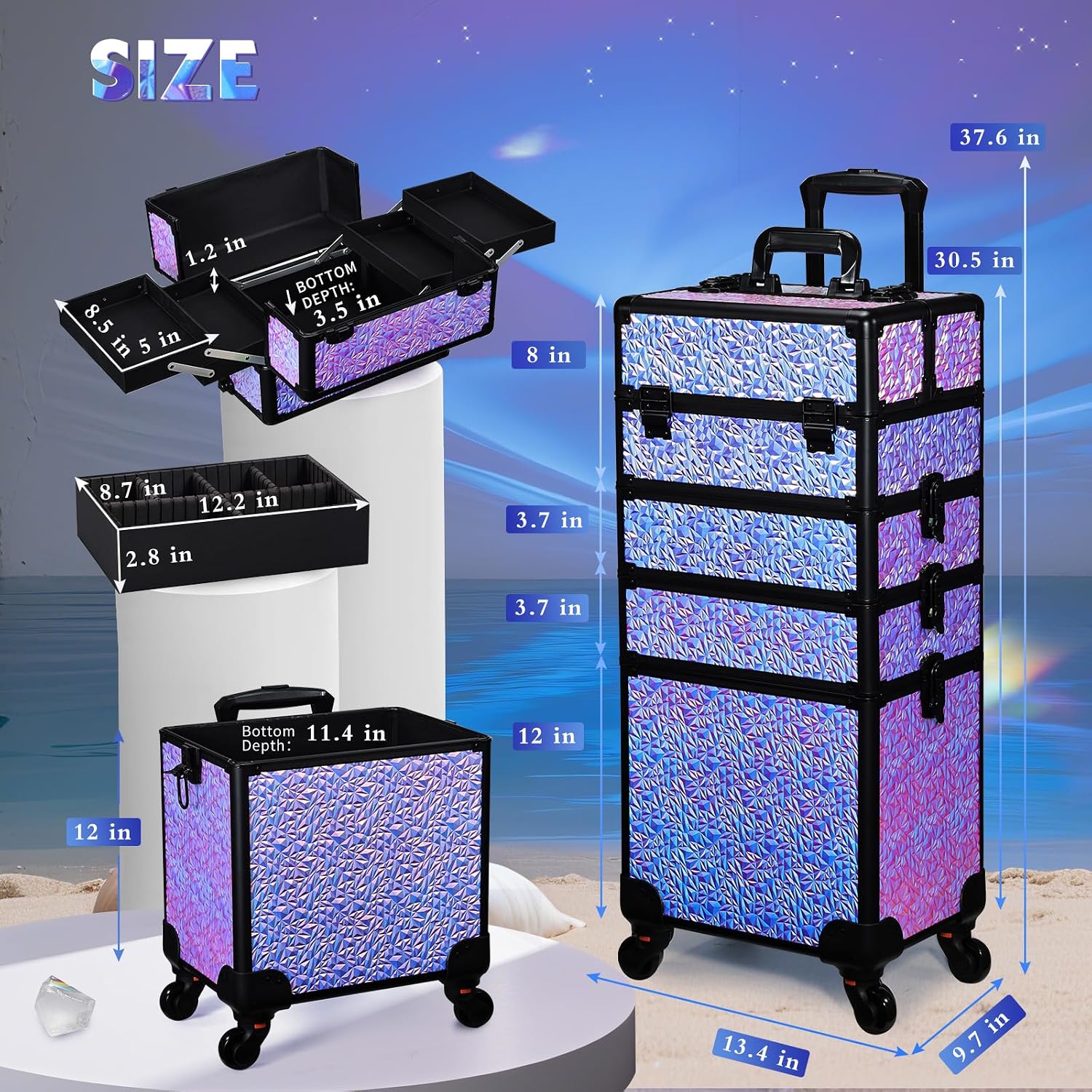 Valise de maquillage à roulett - Beauty Makeup Trolley avis et prix