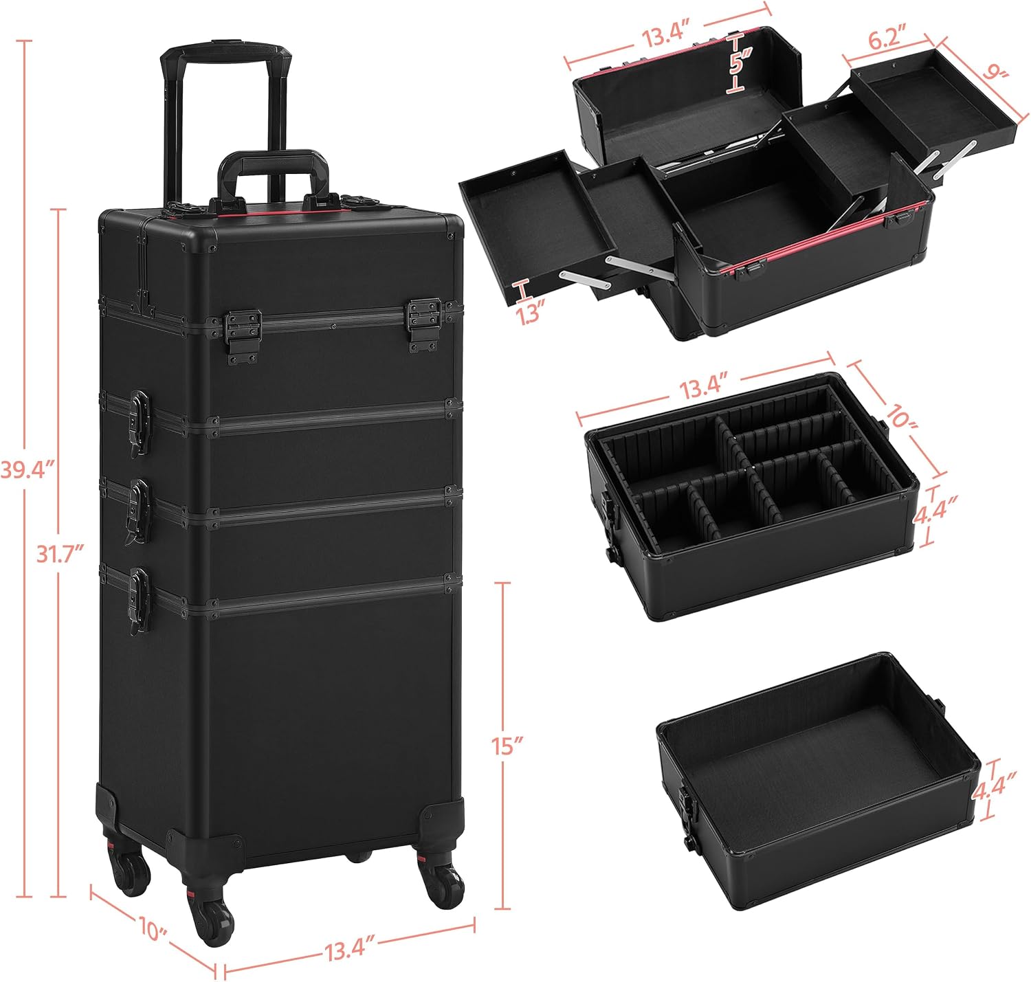 Valise de maquillage à roulett - Makeup Beauty Set avis et prix