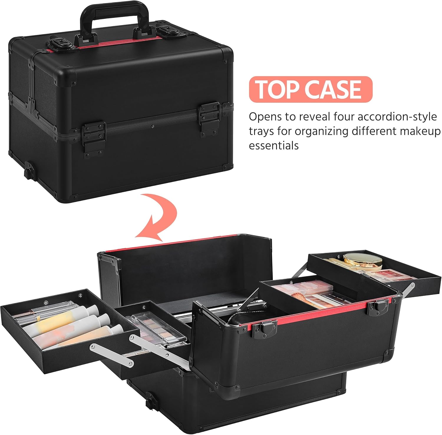 Valise de maquillage à roulett - Makeup Beauty Set avis et prix